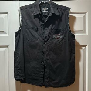 Harley-Davidson Sleeveless Collared Shirt
